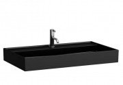 Раковина для ванної Laufen Kartell 100х46 см з 1 отвором шліфована кераміка чорний глянсовий H8163370201111