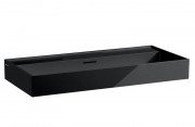 Раковина для ванної Laufen Kartell 100х46 см без отворів шліфована кераміка чорний глянсовий H8163370201091