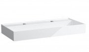 Раковина для ванної Laufen Kartell 100х46 см з 2 отворами шліфована кераміка білий H8163370001151