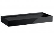 Раковина для ванної Laufen Kartell 100х46 см без отворів шліфована кераміка чорний глянсовий H8163370201121