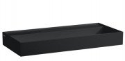 Раковина для ванної Laufen Kartell 100х46 см без отворів шліфована кераміка чорний матовий H8163377161121