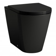 Унітаз для підлоги Laufen Kartell безободковий 37х56 см санітарна кераміка чорний глянцевий H8233370200001
