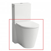 Чаша унітазу-компакту напольного Laufen Kartell безободковий 37х66 см санітарна кераміка білий H8243370002311