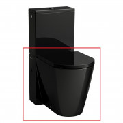 Чаша унітазу-компакту напольного Laufen Kartell безободковий 37х66 см санітарна кераміка чорний глянсовий H8243370202311