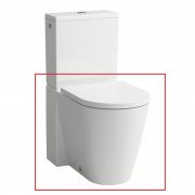 Чаша унитаза-компакта напольного Laufen Kartell безободковый 37х66 см санитарная керамика белый с покрытием LCC H8243374000001