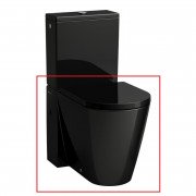 Чаша унітазу-компакту напольного Laufen Kartell безободковий 37х66 см санітарна кераміка чорний глянсовий H8243370200001