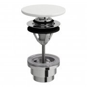 Донний клапан для раковини Laufen push-open з керамічною накладкою білий H8981920000001