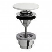 Донний клапан для раковини Laufen push-open з керамічною накладкою білий матовий H8981927570001