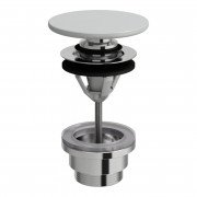 Донний клапан для раковини Laufen push-open з керамічною накладкою сірий матовий H8981927590001