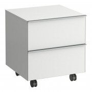 Шафка для ванної підлогова Laufen Space 53,5x49,5x58 см на коліщатках HPL білий матовий H4111921601001