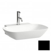 Раковина для ванної Laufen Ino 56х45 см з 1 отвором шліфована кераміка чорний матовий H8163027161111