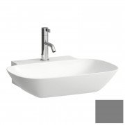 Раковина для ванної Laufen Ino 56х45 см з 1 отвором шліфована кераміка графіт матовий H8163027581111