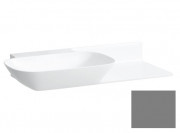 Раковина для ванної Laufen Ino 90х45 см без отворів полиця праворуч кераміка графіт матовий H8133027581121