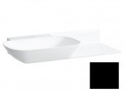 Раковина для ванной Laufen Ino 90х45 см без отверстий полка справа керамика черный матовый H8133027161121