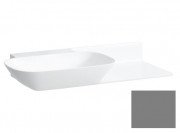 Раковина для ванної Laufen Ino 90х45 см без отворів полиця праворуч кераміка графіт матовий H8133027581121