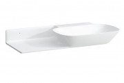 Раковина для ванної Laufen Ino 90х45 см без отворів полиця зліва кераміка білий з покриттям LCC H8133014001121