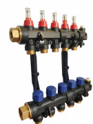 Колектор пластиковий для теплої підлоги Tervix Pro Line на 9 контурів із витратомірами 503209