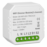 Умный выключатель-регулятор Tervix Pro Line WiFi Dimmer 2 клавиши 436421