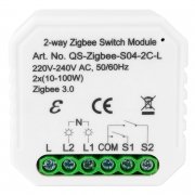 Умный выключатель Tervix Pro Line ZigBee Switch 2 клавиши без нуля 433141
