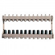 Коллектор для теплого пола Tervix Pro Line на 12 контуров без расходомеров нержавеющая сталь 501012