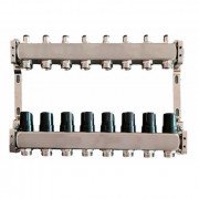 Колектор для теплої підлоги Tervix Pro Line на 8 контурів без витратомірів нержавіюча сталь 501008