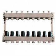 Колектор для теплої підлоги Tervix Pro Line на 9 контурів без витратомірів нержавіюча сталь 501009