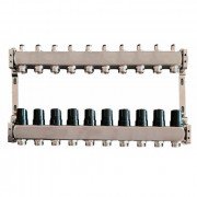 Колектор для теплої підлоги Tervix Pro Line на 10 контурів без витратомірів нержавіюча сталь 501010