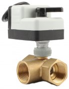 Шаровой клапан Tervix Pro Line ZERG 3-ходовой н/о 1 1/2'' DN40 с самовозвратным электроприводом латунь 206152