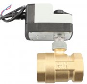 Шаровой клапан Tervix Pro Line ZERG 2-ходовой н/о 1/2'' DN15 с самовозвратным электроприводом латунь 205112