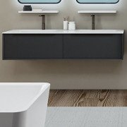 Тумба із раковиною Kolpa San Ramona OUR 160 1595x500x361.5 мм МДФ антрацит 538820