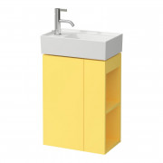 Тумба под раковину Laufen Kartell 44х27 см петли слева МДФ желтый H4075170336441