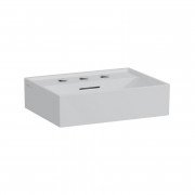 Раковина для ванної Laufen Kartell 45х34 см із 3 отворами під змішувач кераміка сірий матовий H8153307591081