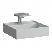 Раковина для ванної Laufen Kartell 46х46 см з 1 отвором без переливу кераміка сірий матовий H8153317591111