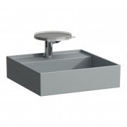 Раковина для ванної Laufen Kartell 46х46 см з одним отвором без переливу кераміка графіт матовий H8153317581111