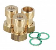 Соединение с прокладками и обратными клапанами Afriso внутреннее 3/4'' х внешнее 3/4'' 1220110