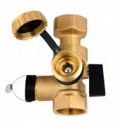 Клапан Afriso для підключення розширювального бака ¾''х¾'' з краном ¾'' KFE латунь 77949