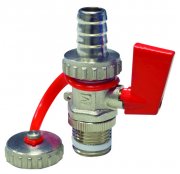 Кран Afriso KFE для наповнення та зливу системи опалення ½'' нікельована латунь 42407