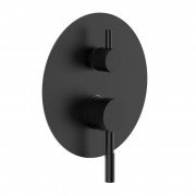 Змішувач для душу прихованого монтажу Volle Cruze одноважільний чорний 1547.030204