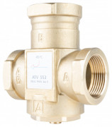 Термический клапан Afriso ATV 553 DN32 Rp 1¼'' Kvs 12 номинальная температура 45°C латунь 1655310