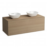 Тумба під раковину Laufen Boutique 120х50х43 см виріз праворуч та ліворуч ЛДСП/МДФ світлий дуб H4090541502501