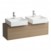 Тумба под раковину Laufen Boutique 120х38х36 см вырез справа и слева ЛДСП/МДФ светлый дуб H4090341502501