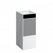 Раковина для ванной Laufen Kartell 37,5х43,5 см напольная без отверстий керамика серый с черным декором H811331D031121
