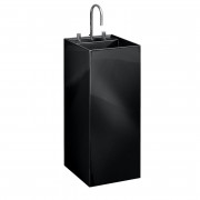 Раковина для ванной Laufen Kartell 37,5х43,5 см напольная с 3 отверстиями керамика черный глянцевый H8113310201581