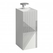 Раковина для ванной Laufen Kartell 37,5х43,5 см напольная с 3 отверстиями керамика серый с линейным декором H811331D011581