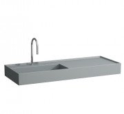 Раковина для ванної Laufen Kartell 120х46 см полиця праворуч з отвором 1 кераміка графіт матовий H8133327581111