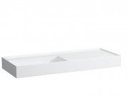 Раковина для ванної Laufen Kartell 120х46 см полиця праворуч без отворів білий матовий H8133327571121