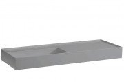 Раковина для ванної Laufen Kartell 120х46 см полиця праворуч без отворів графіт матовий H8133327581121