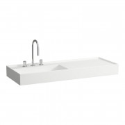 Раковина для ванної Laufen Kartell 120х46 см полиця праворуч з 3 отворами кераміка білий H8133320001581