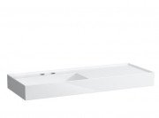 Раковина для ванної Laufen Kartell 120х46 см полиця праворуч з 2 отворами кераміка білий з покриттям LCC H8133324008151