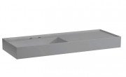 Раковина для ванної Laufen Kartell 120х46 см полиця праворуч з 2 отворами кераміка графіт матовий H8133327588151
